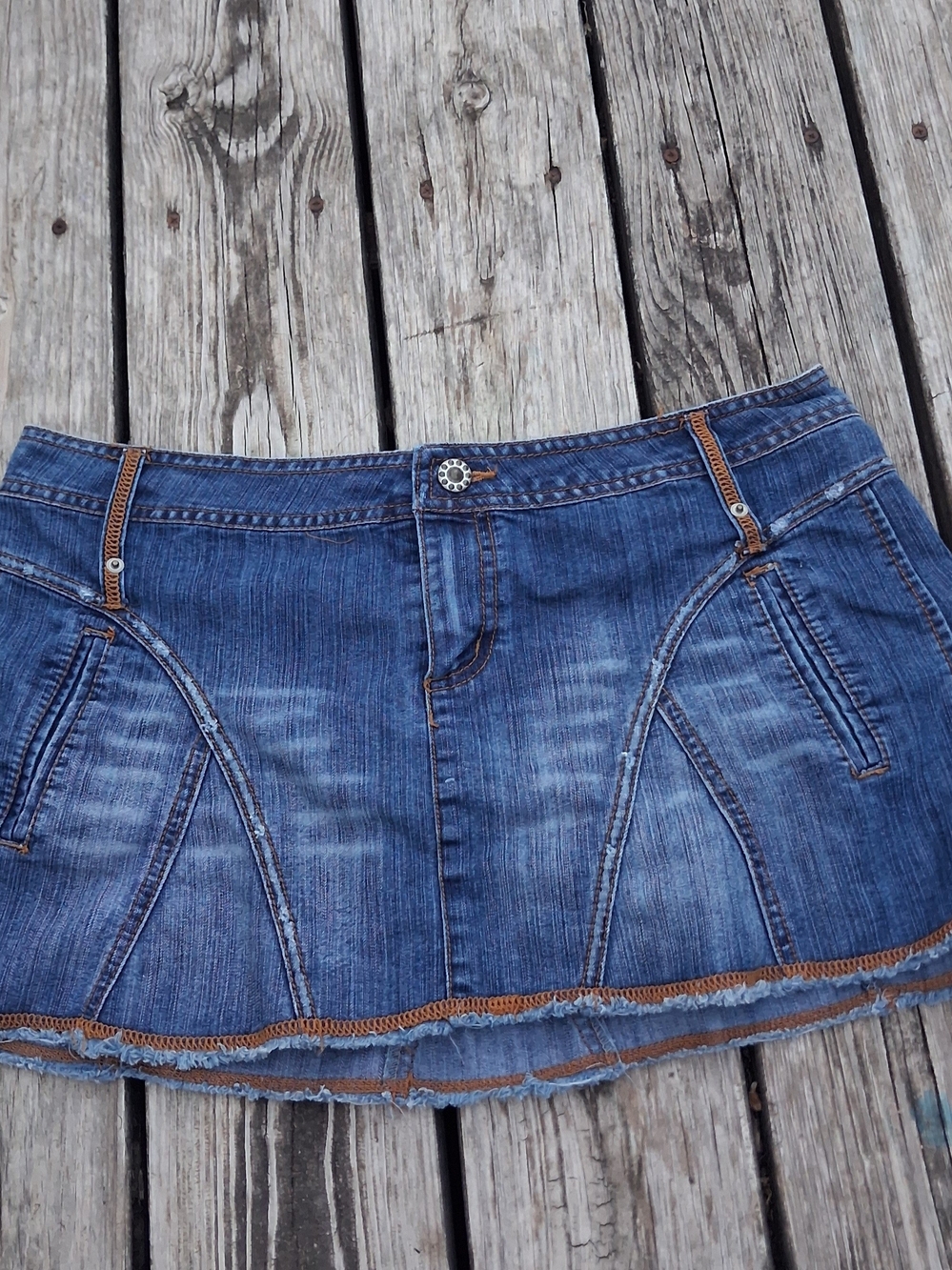 Y2K No Boundries Mico Low Rise Demim Skirt Juinors 13